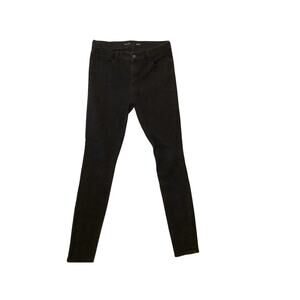 Old Navy Rockstar Super Skinny Mid Rise Black Jeans Size 8 Tall Gently Worn